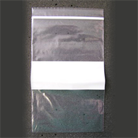 2 mil White ID Block Polyethylene Bags